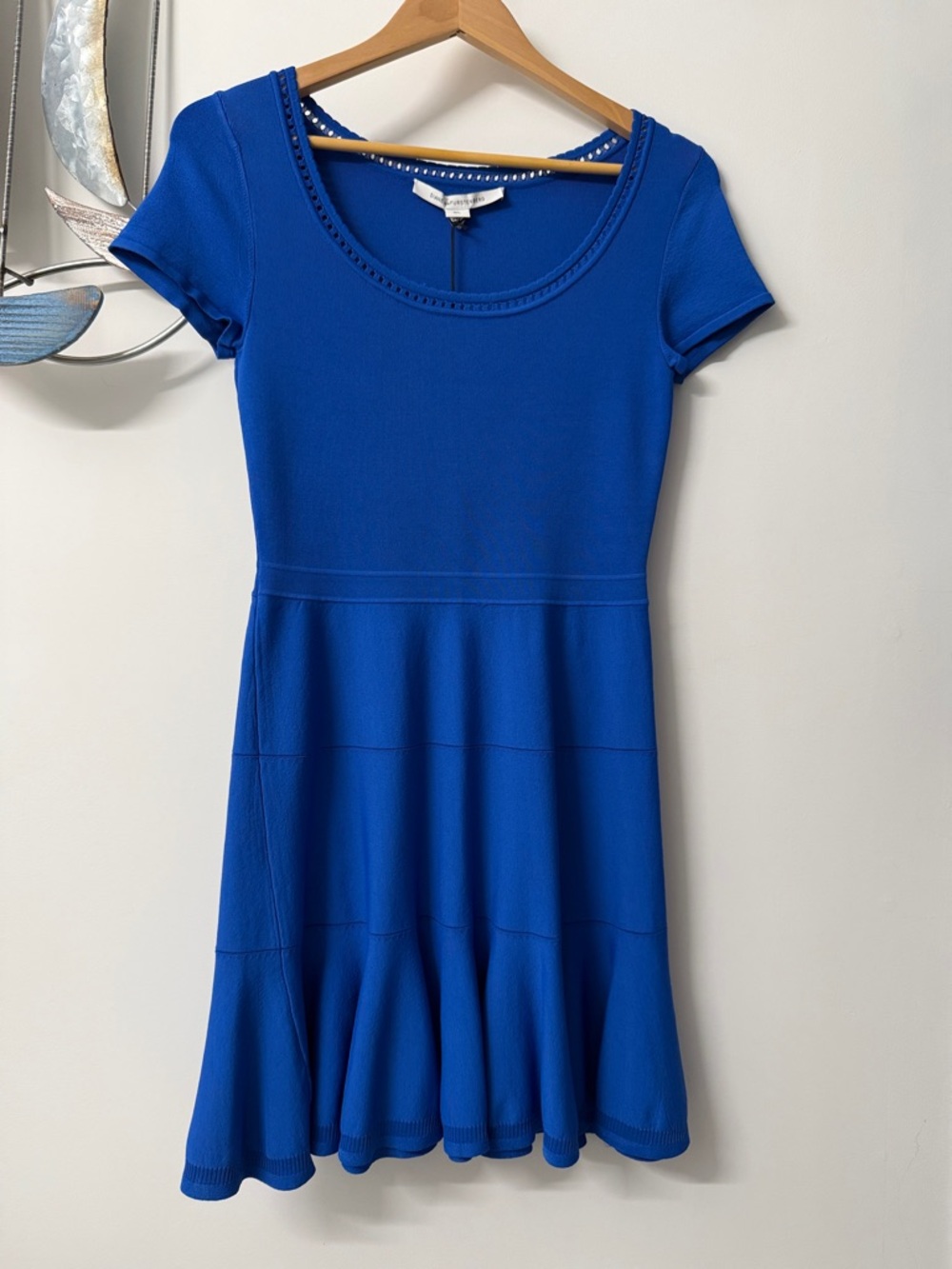 Diane Von Furstenberg Electric Blue Scoop Neck Top
